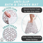ENKOSI Bath Mat – Large 40 x 16 Inch Non-Slip Bathtub Mat - Image 2