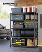 SONGMICS 5-Tier Storage Shelves, Heavy-Duty Garage Shelving, Adjustable - Image 2