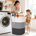 Woven Laundry Basket for Clothes, 100 L Large Rectangle Laundry Hampers - Image 2