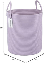 Rope Laundry Basket Hamper for Clothes Woven Storage Basket for Living Room - Image 8