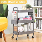 TOOLF 3-Tier Rolling Cart, Metal Utility Storage Cart - Image 6