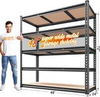 REIBII 48" W Garage Shelving Heavy Duty 3020LBS Storage Shelves 5 Tier Heavy - Image 2