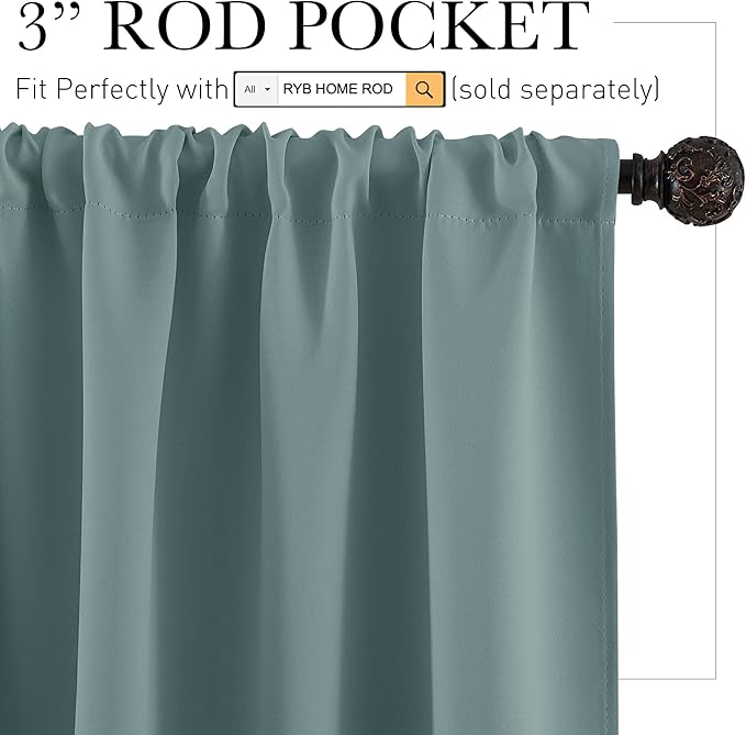 RYB HOME Small Window Curtains - Image 2