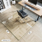 48" x 48" Glass Chair Mat, 1/5" Thick Office Chair Mat - Image 2