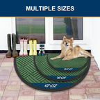 Smiry Half Circle Front Door Mat Outside Entrance, Heavy Duty Outdoor Indoor - Image 2