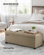 SONGMICS Storage Ottoman Bench, Foot Rest - Image 3
