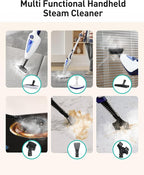 12-in-1 Steam Mop, Fast 15-Sec Heat-Up, 1500W Detachable Handheld Steam Cleaner - Image 3