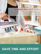 Extra Thick Ironing Board Cover and Pad, 15x54 Reflective Silicone Ironing - Image 2