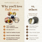 Fluff Ewes Wool Dryer Balls 6 Pack Premium New Zealand Wool Laundry Balls - Image 4