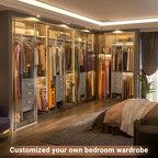 4FT Small Closet System with 3 Fabric Drawers, Flexible Built-In Clothes - Image 5
