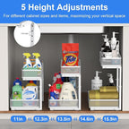 Under Sink Organizer, High Adjustable 2 Tier Under Sink Organizers and Storage - Image 3