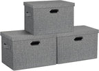 Large 17" 36 Quart Collapsible Stackable Storage Bins by GraciadecoStorage