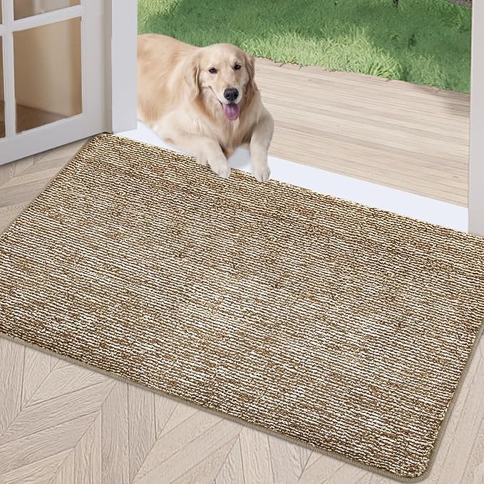 REFETONE Indoor Doormat, Front Door Mat 24"x36" Absorbent Rubber Backing Non by Refetone
