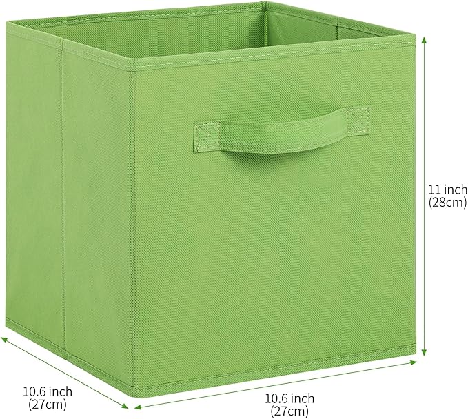 Stero Fabric Storage Bins 6 Pack Fun Colored Durable Storage Cubes - Image 2
