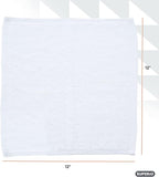 Superio Terry Cloth Rags White Washcloths 100% Cotton 12" Cleaning Cloths - Image 3
