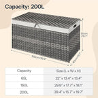 HOOBRO Storage Basket with Lid, 52.8 Gallon Wicker Basket, Handwoven Blanket - Image 5