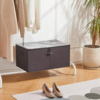 Shoe Storage Organizer for Closet, Shoe Box Organizer, Space Saving Foldable - Image 6