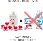 Friendsheep Wool Dryer Balls Red Heart 6 Pack XL Organic Premium Reusable - Image 3