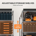 4 Tiers Storage Shelves Load 1400LBS, Metal Shelving Wire Metal Shelving Unit - Image 4