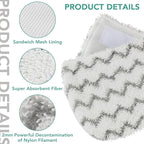 Sgizoku S1000 S2001 Steam Mop Replacement Pads - Image 2