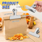 VNDUEEY 12 Pack Stainless Steel Chip Clips, Bag Clips - Image 2