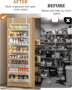 Over the Door Pantry Organizer 8-Tier, Large Metal Door Spice Rack - Image 3