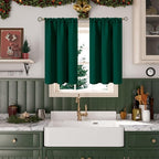 BGment Emerald Green Blackout Curtains 45 Inch Length - Image 2