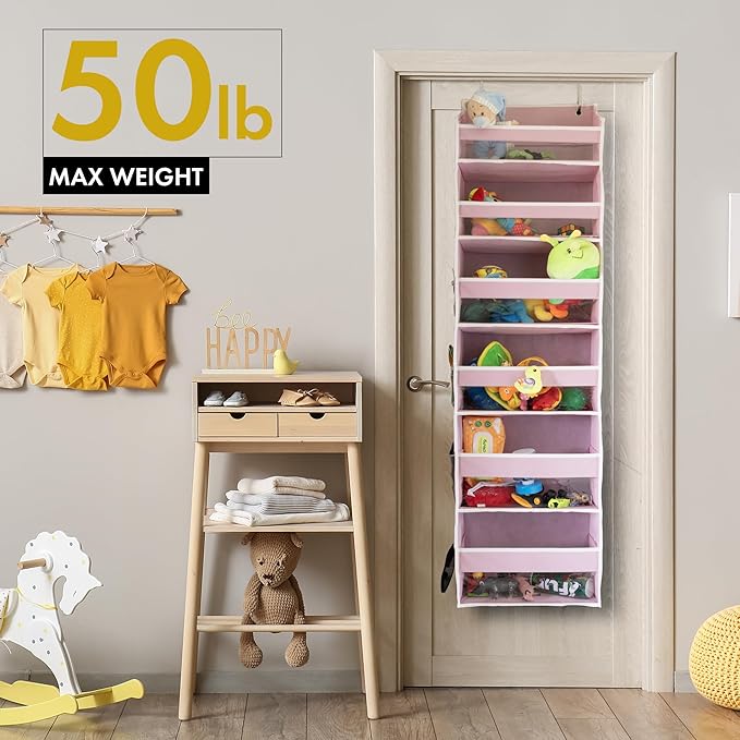 HOMELUX THEORY 1 PC Heavy Duty Over the Door Organizer 55x14x6.7, 6 Large Front - Image 8