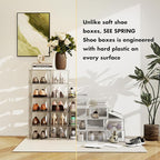 Shoe Storage Boxes Fit Size 13, Shoe Rack & Holder Sneaker Container, Thicken & - Image 3