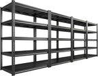 REIBII 72" H Garage Shelving Load 2500 LBS, Heavy Duty Storage Shelves by REIBII