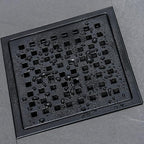 RANDOM Square Shower Drain 6 Inch Matte Black Stainless Steel Shower Floor - Image 6