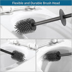 BVL Toilet Brush and Holder Set Black Freestanding - Image 3