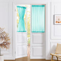 Tollpiz Short Sheer Door Curtain Closet Linen Textured Curtain Sheers Doorway by Tollpiz