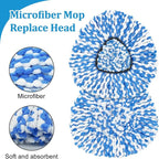 Spin Mop Handle, Mop Heads Replacements, Scrubber Mop Head and Mop Base - Image 5