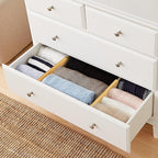 VaeFae 6-Pack Bamboo Drawer Dividers – Adjustable 14"-19.1", Spring-Loaded - Image 5