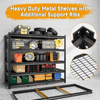 5-Tier 60" W X 24" D X 78" H Garage Shelving Metal Storage Shelves 3300LBS - Image 4