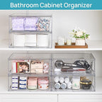 Vtopmart 2 Pack Large Stackable Storage Drawers, Easily Assemble Clear Acrylic - Image 5