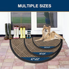Smiry Half Circle Front Door Mat Outside Entrance, Heavy Duty Outdoor Indoor - Image 2