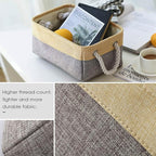 TheWarmHome Decorative Basket Rectangular Fabric Storage Bin Organizer Basket - Image 6