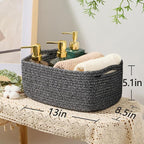 Small Storage Baskets for Organizing | Closet Organizer Bins | Shelf Toy Basket - Image 3
