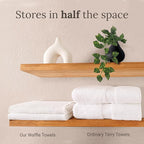 GILDEN TREE Waffle Hand Towels for Bathroom Quick Dry Towel Super Absorbent - Image 5