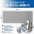 Shelf Liners for Wire Shelf System: Set of 5 in Graphite: 24 x 60 inch: Plastic - Image 2