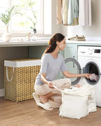 SONGMICS Laundry Hamper with Lid, 110L Clothes Hamper with 2 Removable Liner - Image 2