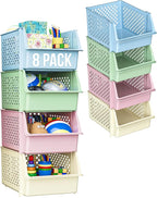 TidyFriend Plastic Stackable Storage Bins by Skywin