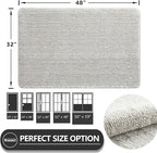 REFETONE Indoor Doormat, Front Door Mat 32"x48" Absorbent Rubber Backing Non - Image 2
