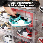 NYZE 12 Pack Acrylic Shoe Boxes Side Open, Shoe Storage Organizer - Image 4