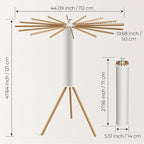 Tripod Clothes Drying Rack, Garment Rack Portable and Foldable Space Saving - Image 2