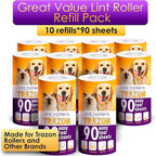 Lint Roller Refills 10 Pack of 900 Sheets / 10 Refills Rollers Only, Extra - Image 3