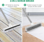 SetSail Floor Scrub Brush with 51-Inch Long Adjustable Handle 2 in 1 Scrape - Image 4