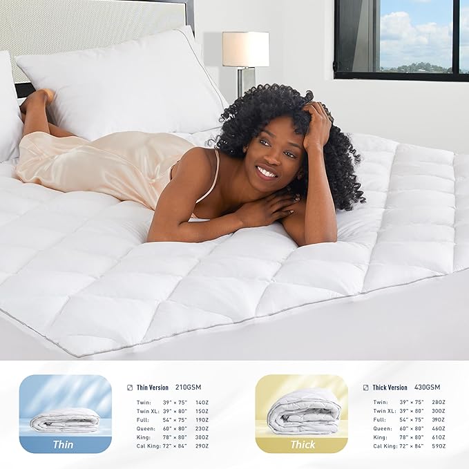 Sunflower Quilted Twin XL Mattress Protector, Mattress Pad Twinxl College Dorm - Image 7